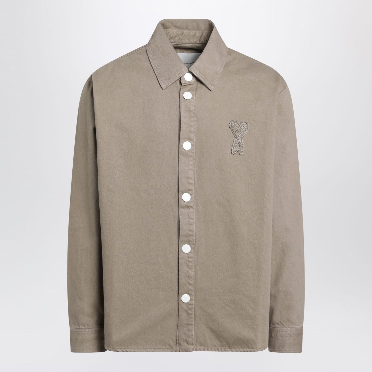Ami Paris Taupe Beige Ami De Coeur Shirt Men AMI PARIS