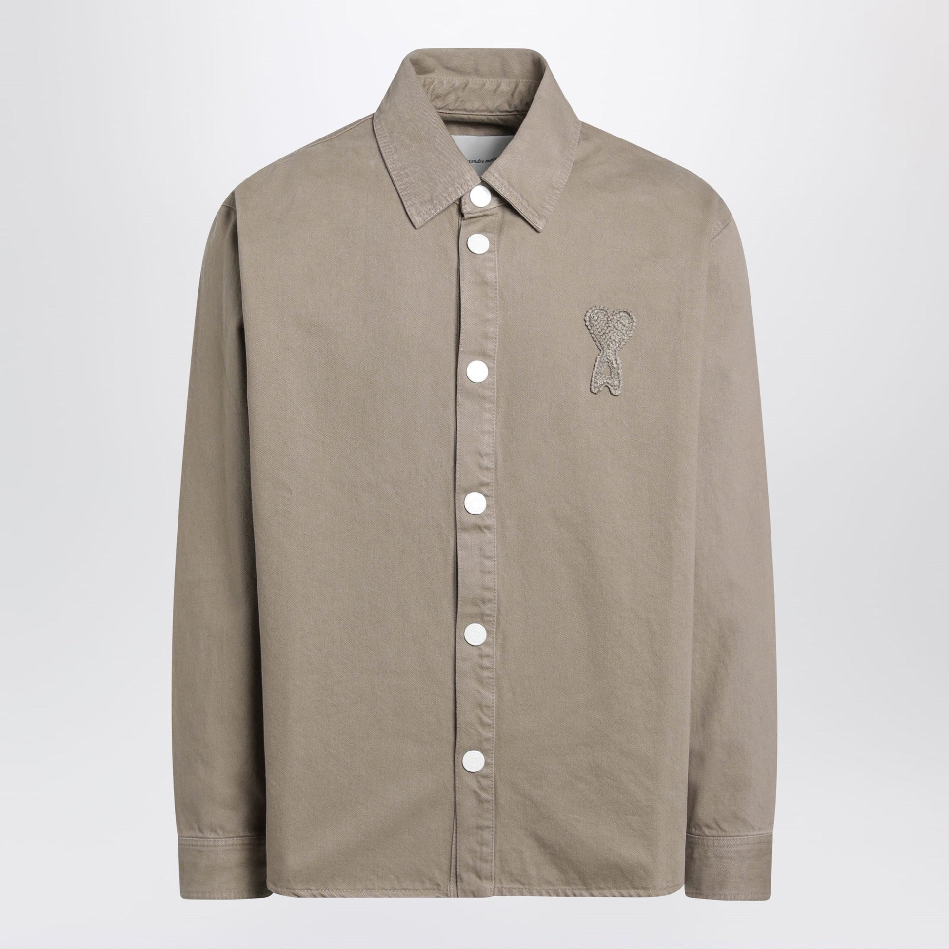 Ami Paris Taupe Beige Ami De Coeur Shirt Men AMI PARIS