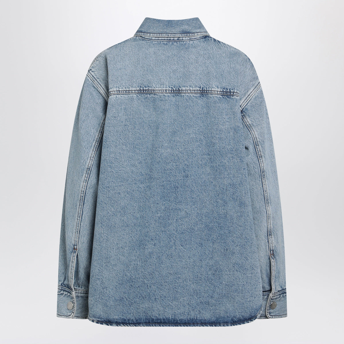 Ami Paris Blue Ami De Cå“Ur Overshirt In Cotton Women AMI PARIS