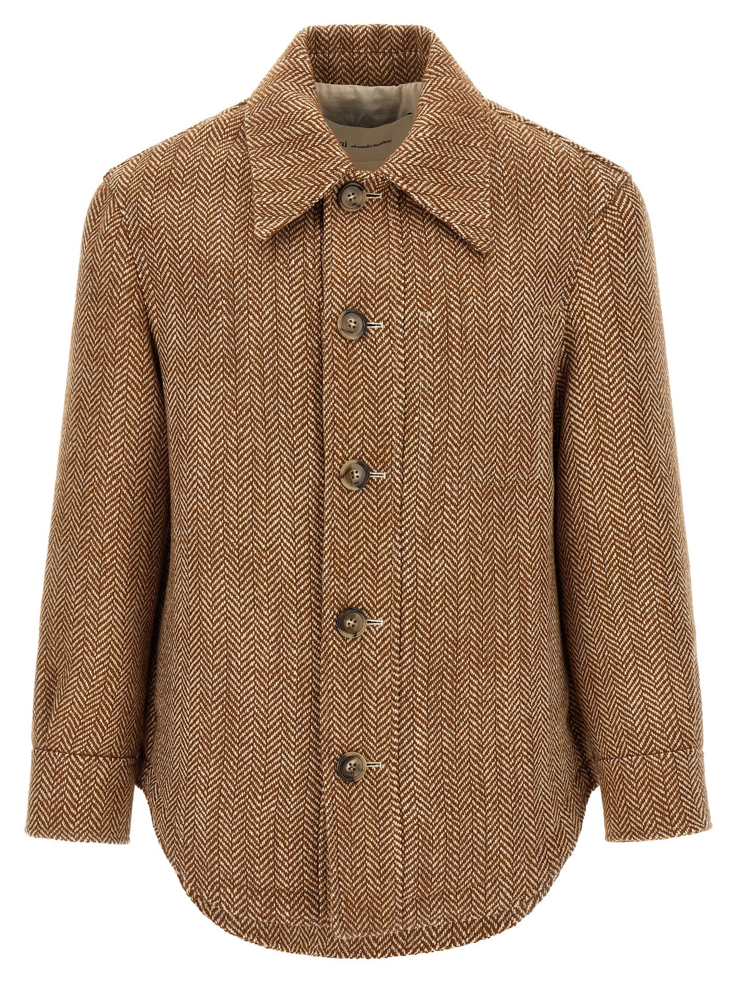 Ami Paris Women Chevron Wool Overshirt AMI PARIS