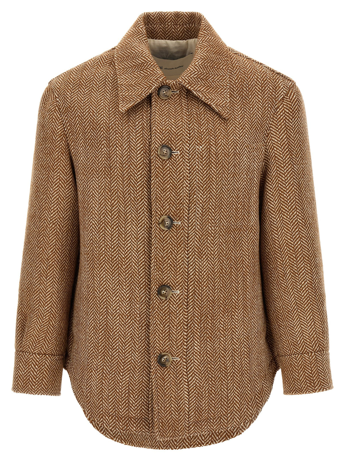 Ami Paris Women Chevron Wool Overshirt AMI PARIS