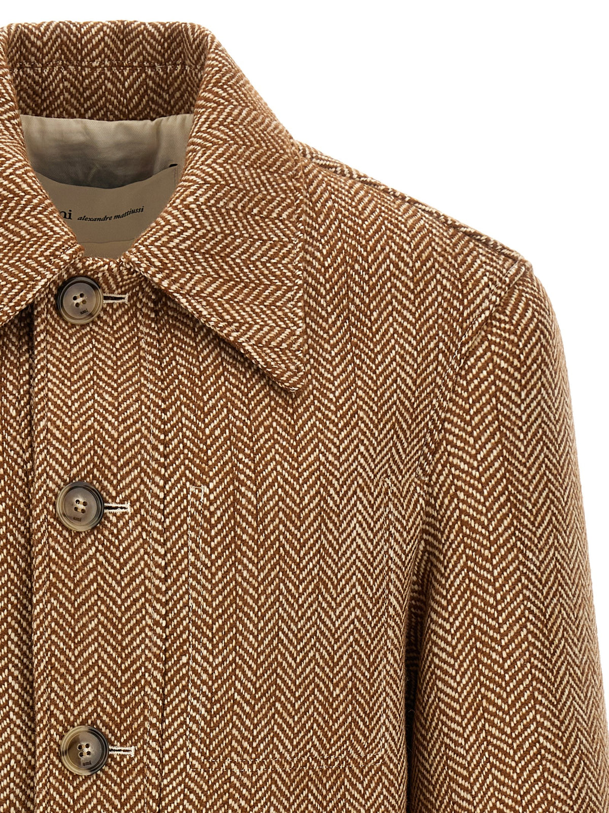 Ami Paris Women Chevron Wool Overshirt AMI PARIS