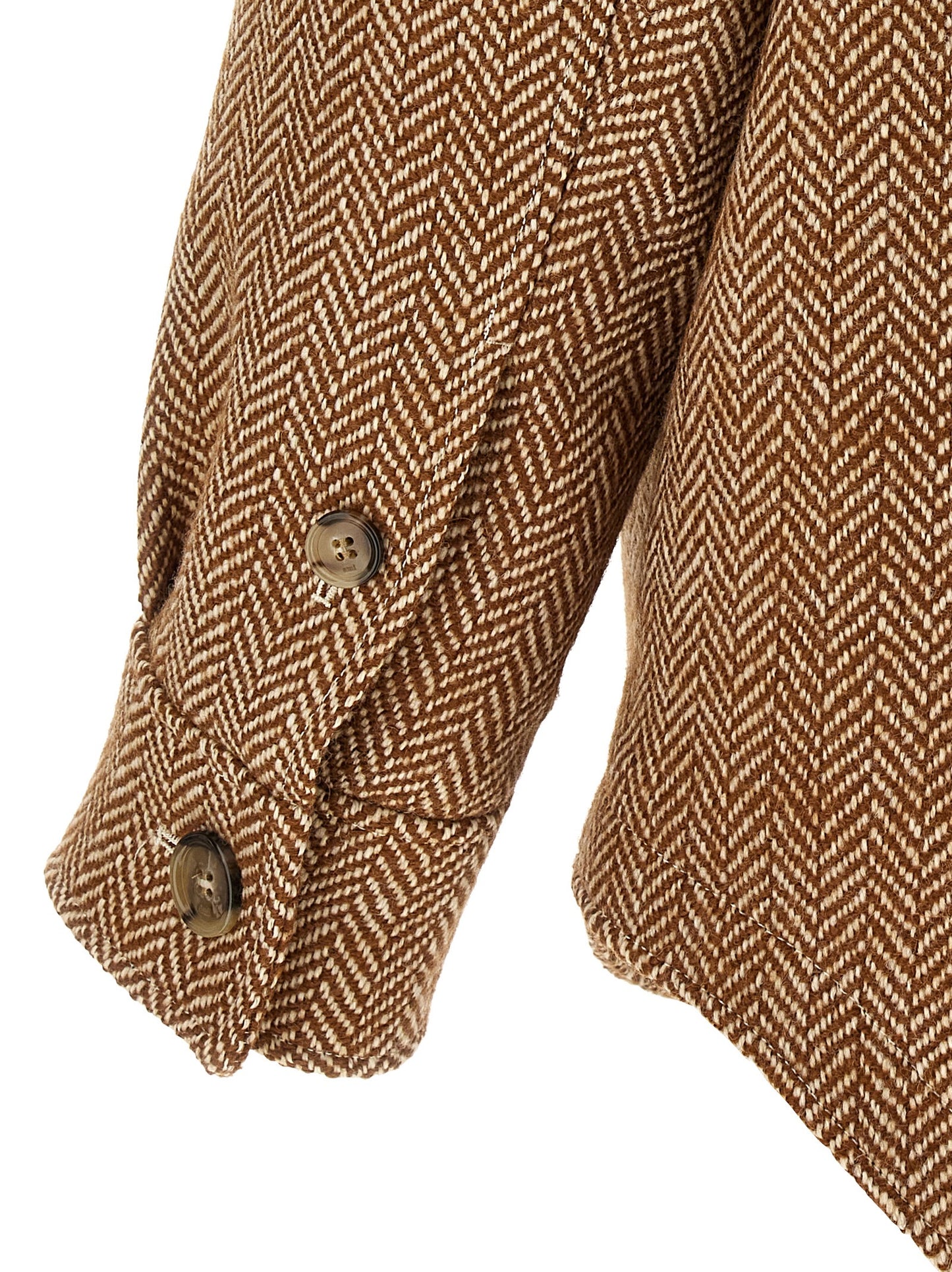 Ami Paris Women Chevron Wool Overshirt AMI PARIS