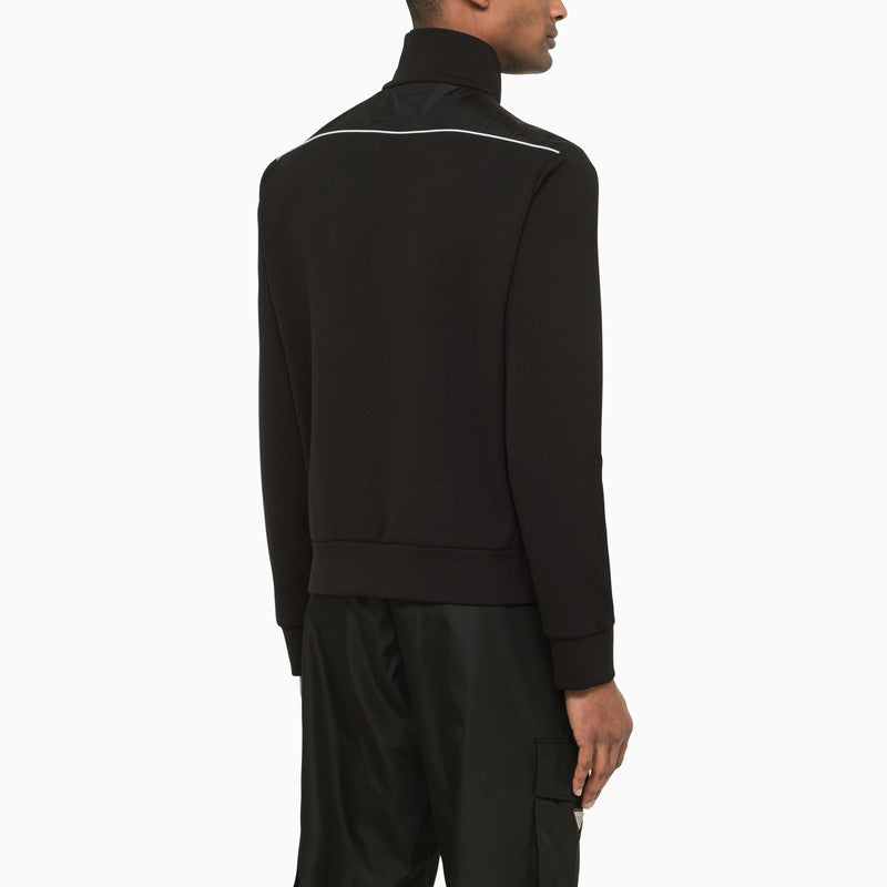 Prada Black Sweatshirt With Zip Men