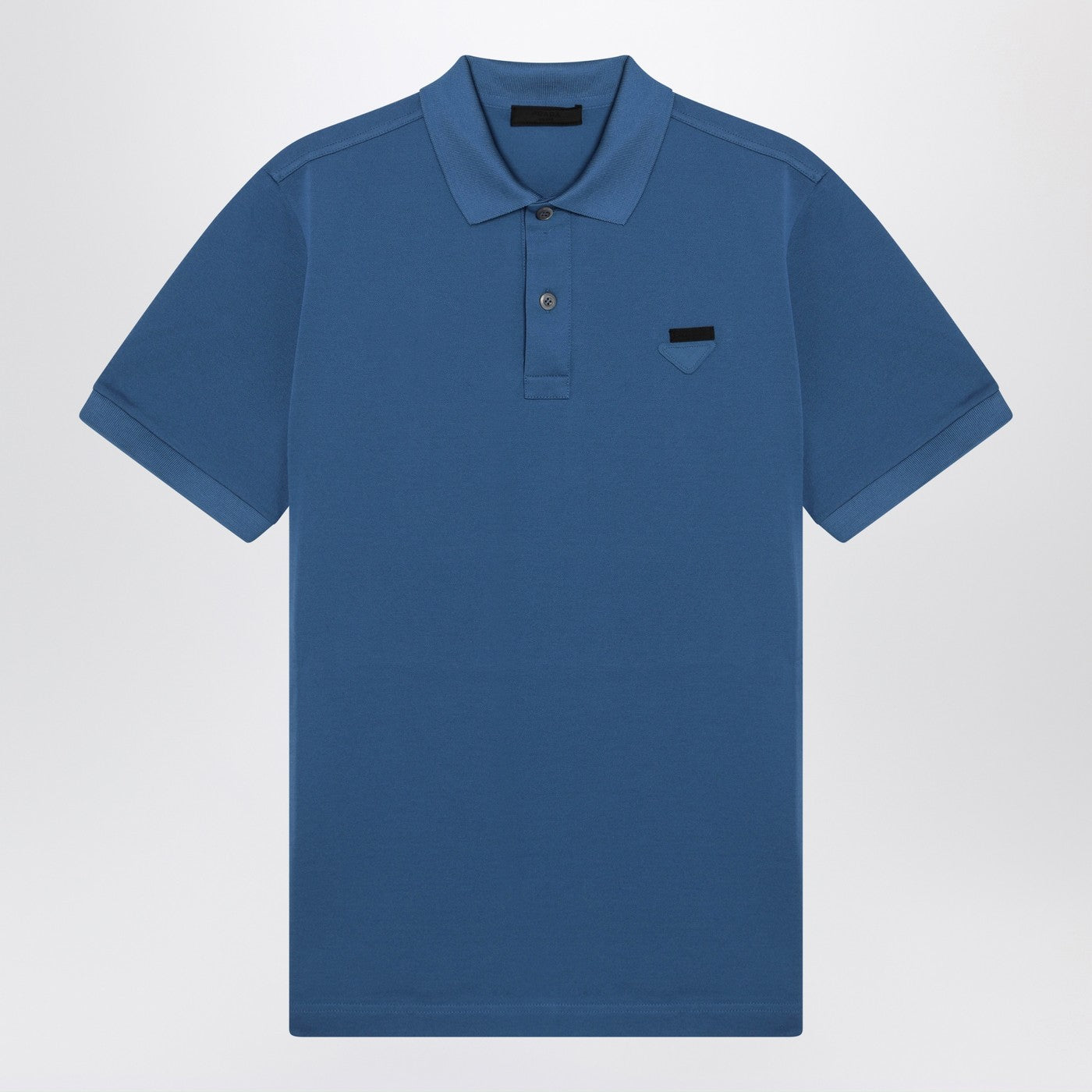 Prada Light Blue Cotton Pique Polo Men PRADA