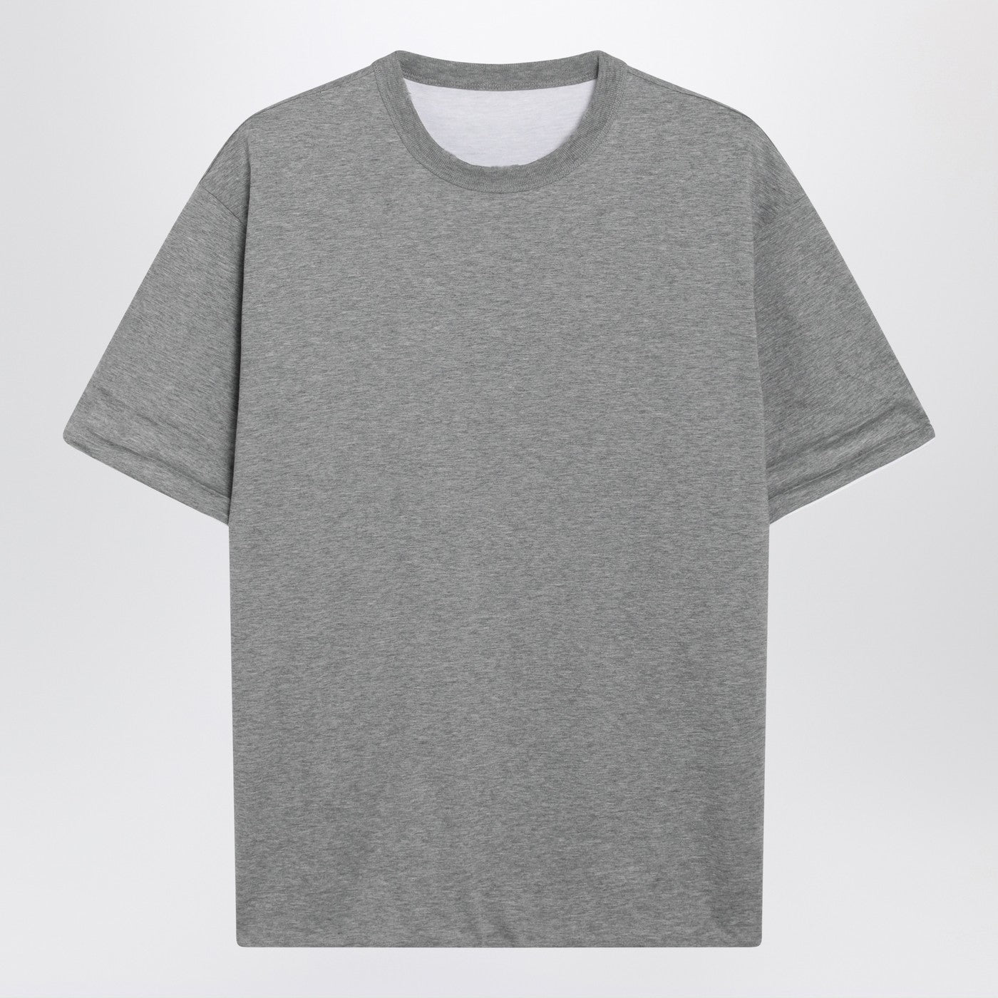 Prada Reversible White/Grey Cotton T-Shirt Men PRADA