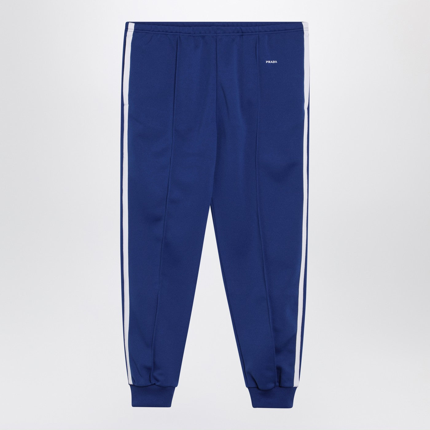 Prada Blueette/White Technical Fabric Jogging Trousers Men PRADA