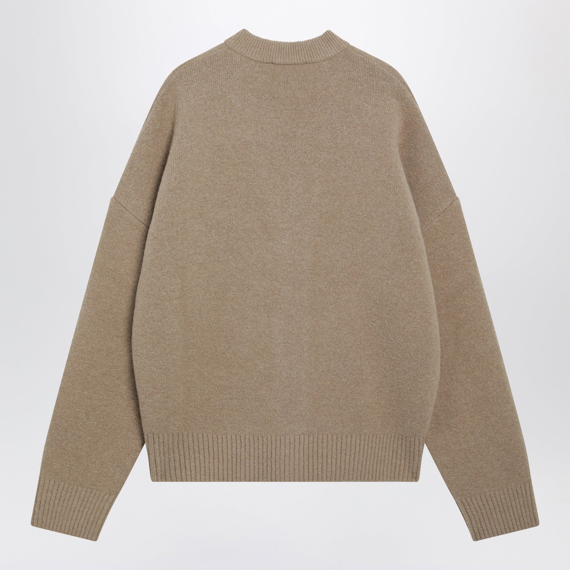 Ami Paris Beige Ami De Coeur Cardigan In Alpaca Blend Men AMI PARIS