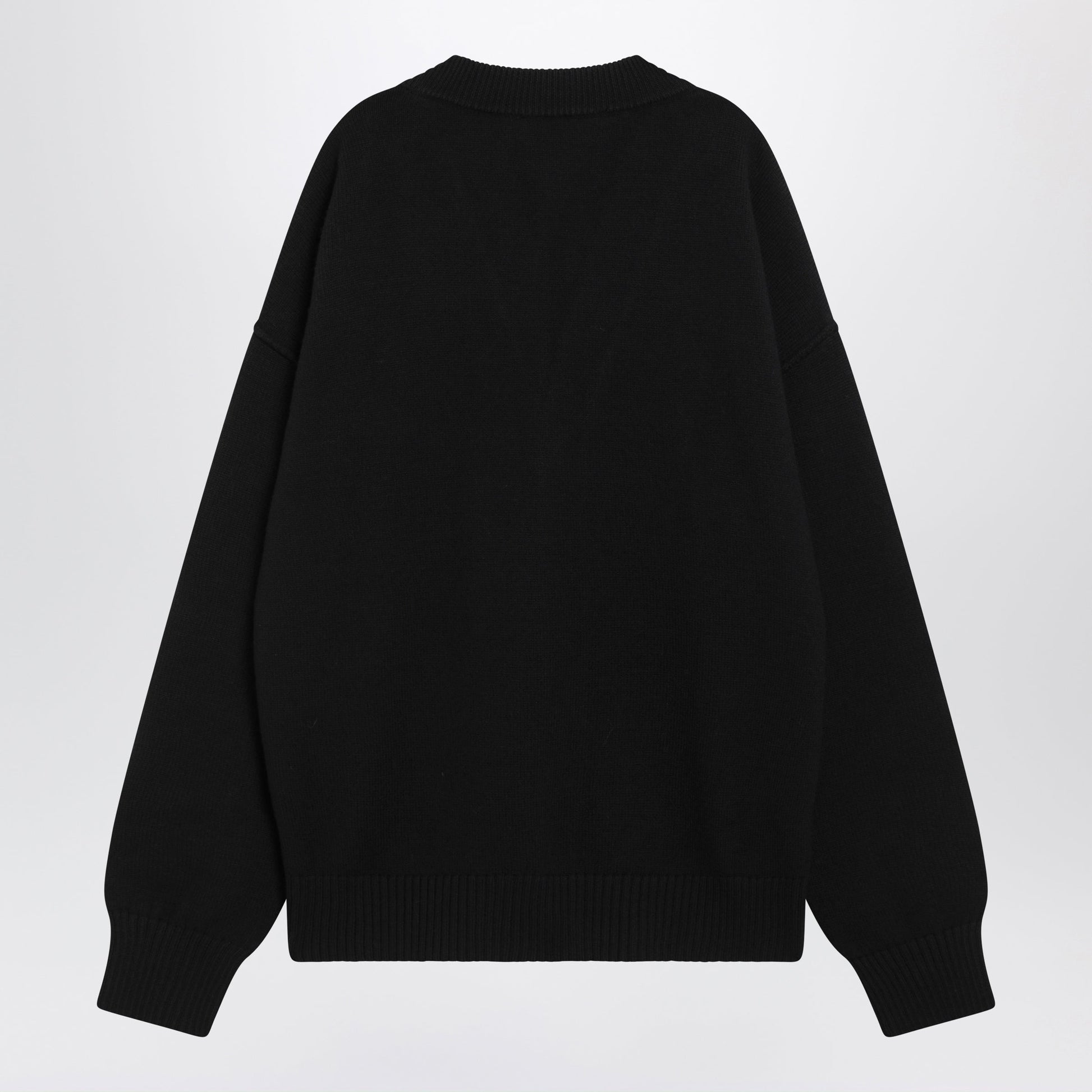 Ami Paris Black Ami De Coeur Wool Cardigan Men AMI PARIS