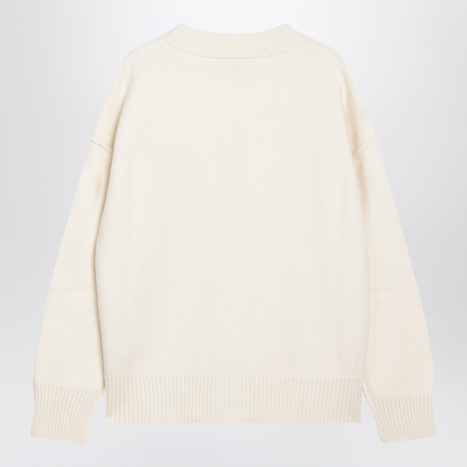 Ami Paris Ami De Coeur White Wool Cardigan Men AMI PARIS