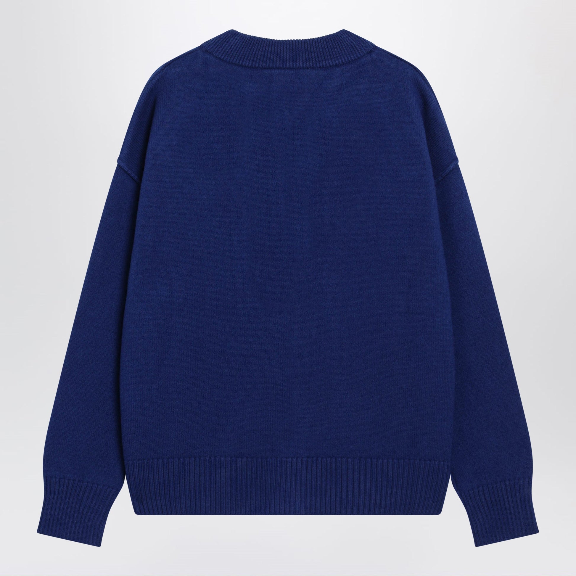 Ami Paris Blue Ami De Coeur Wool Cardigan Men AMI PARIS