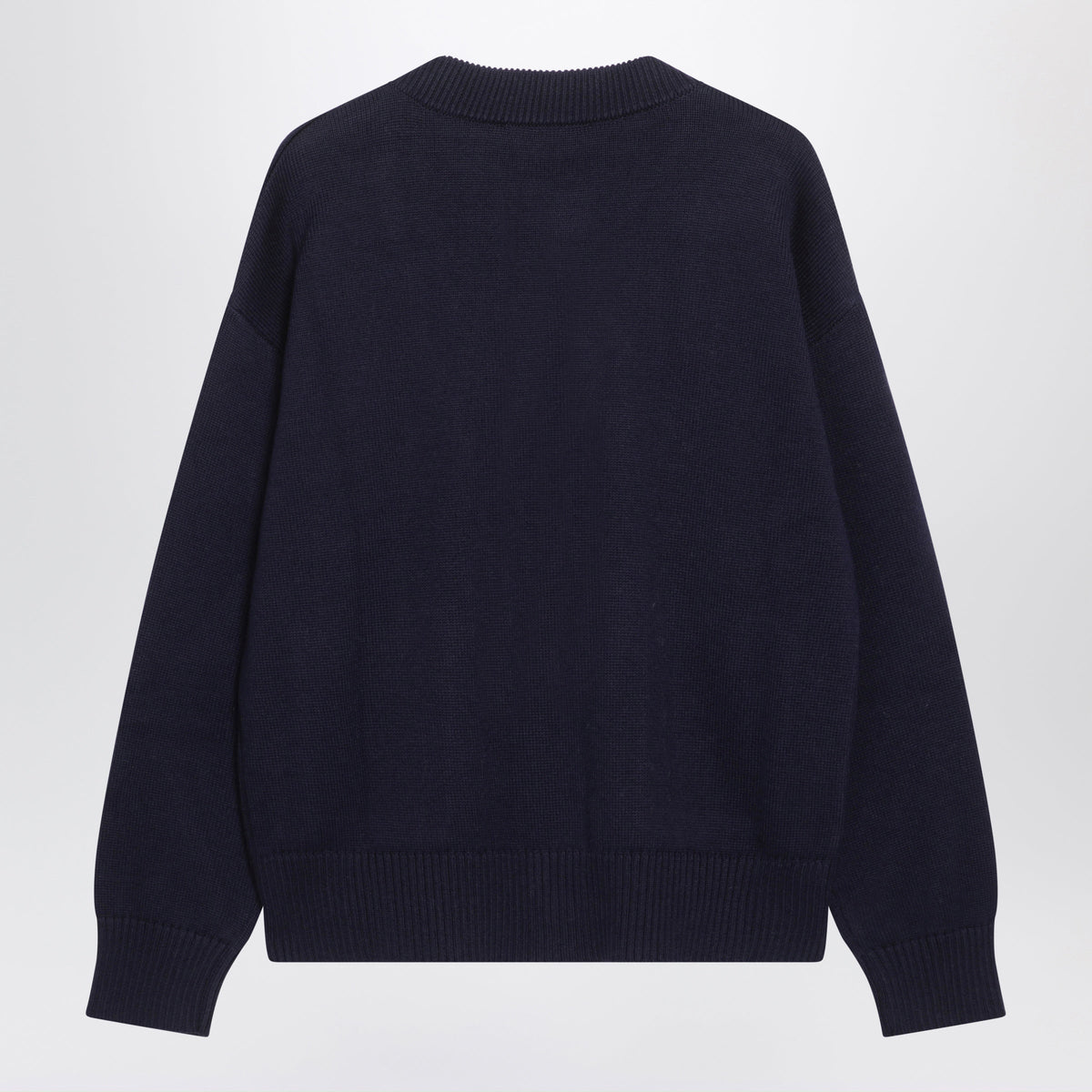 Ami Paris Dark Blue Ami De Coeur Cardigan In Wool Blend Men AMI PARIS