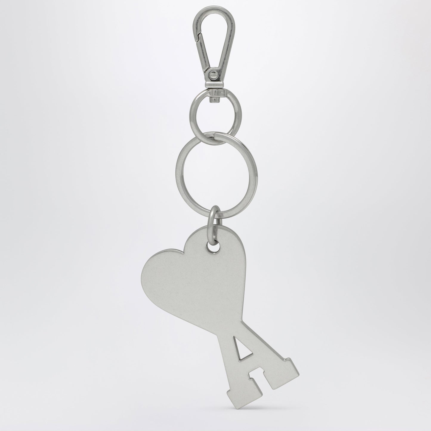 Ami Paris Silver-Tone Ami De Coeur Metal Keyring Men AMI PARIS