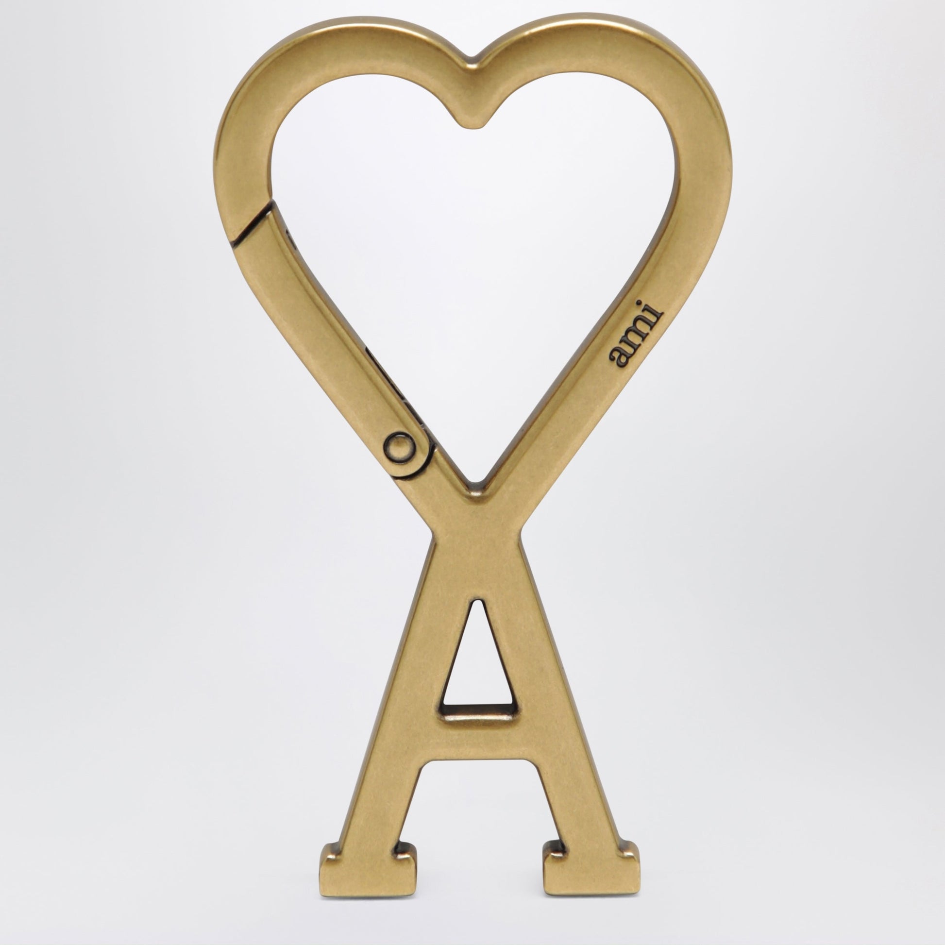 Ami Paris Ami De Cå“Ur Keyring With Gold-Tone Metal Clasp Men AMI PARIS