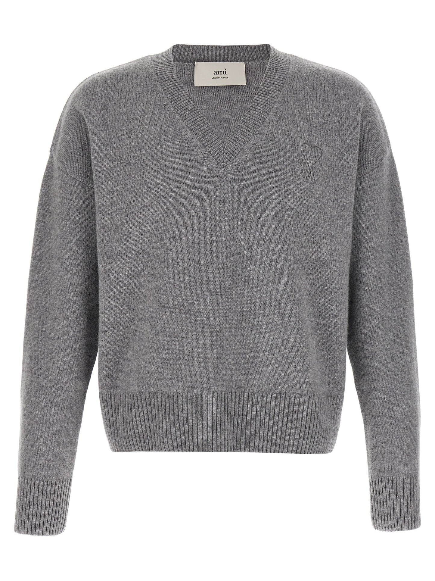Ami Paris Men Puff Logo Patch Sweater AMI PARIS