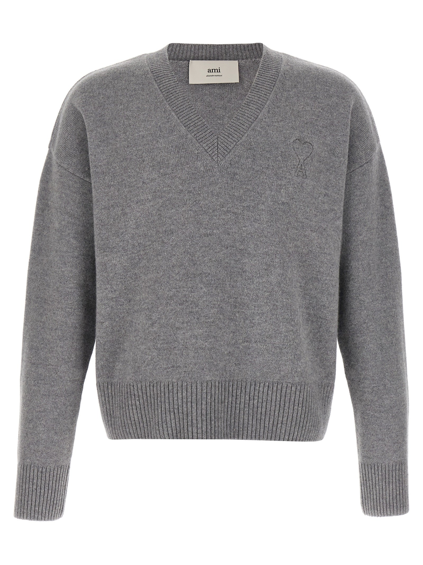 Ami Paris Men Puff Logo Patch Sweater AMI PARIS