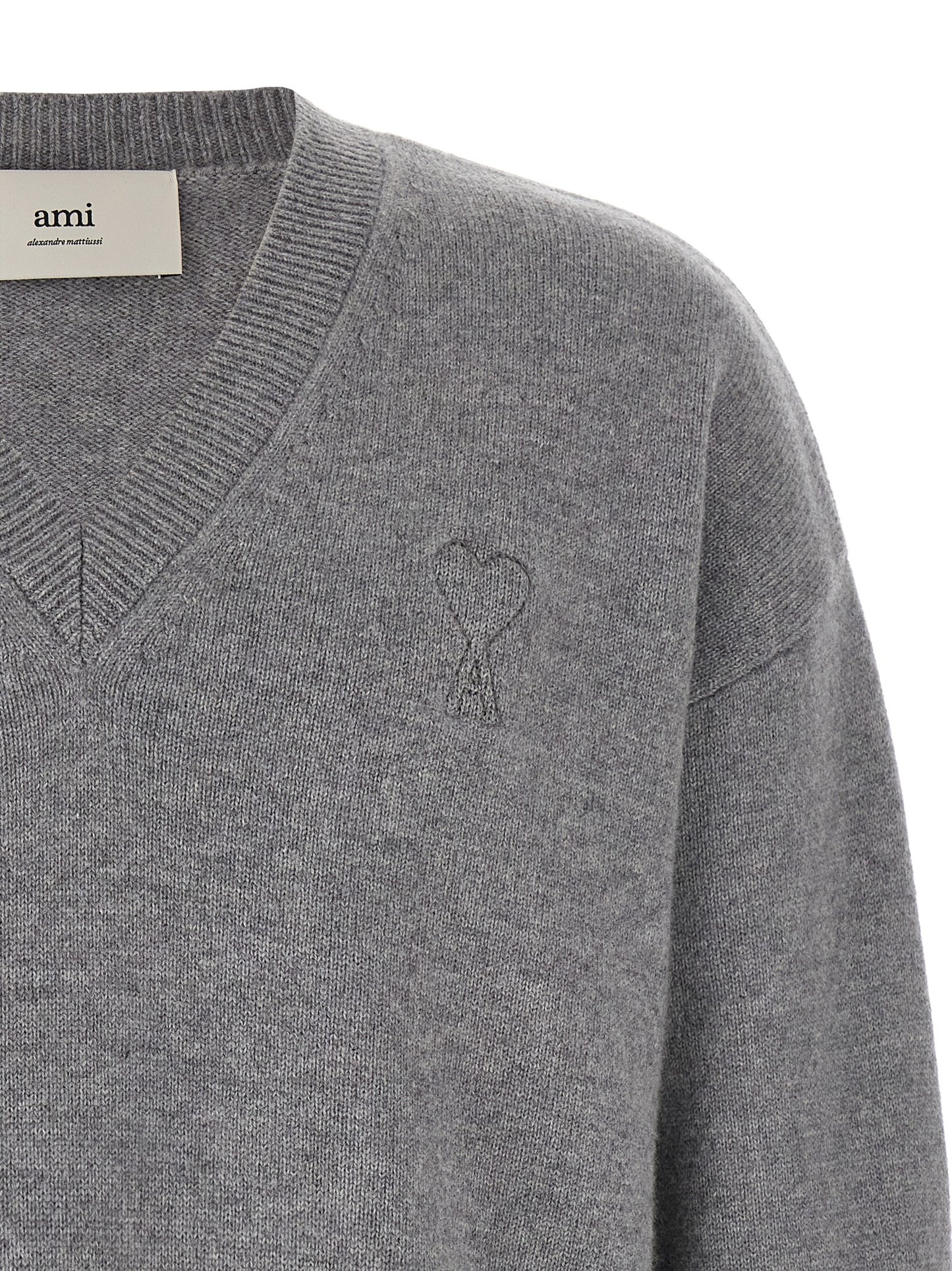 Ami Paris Men Puff Logo Patch Sweater AMI PARIS