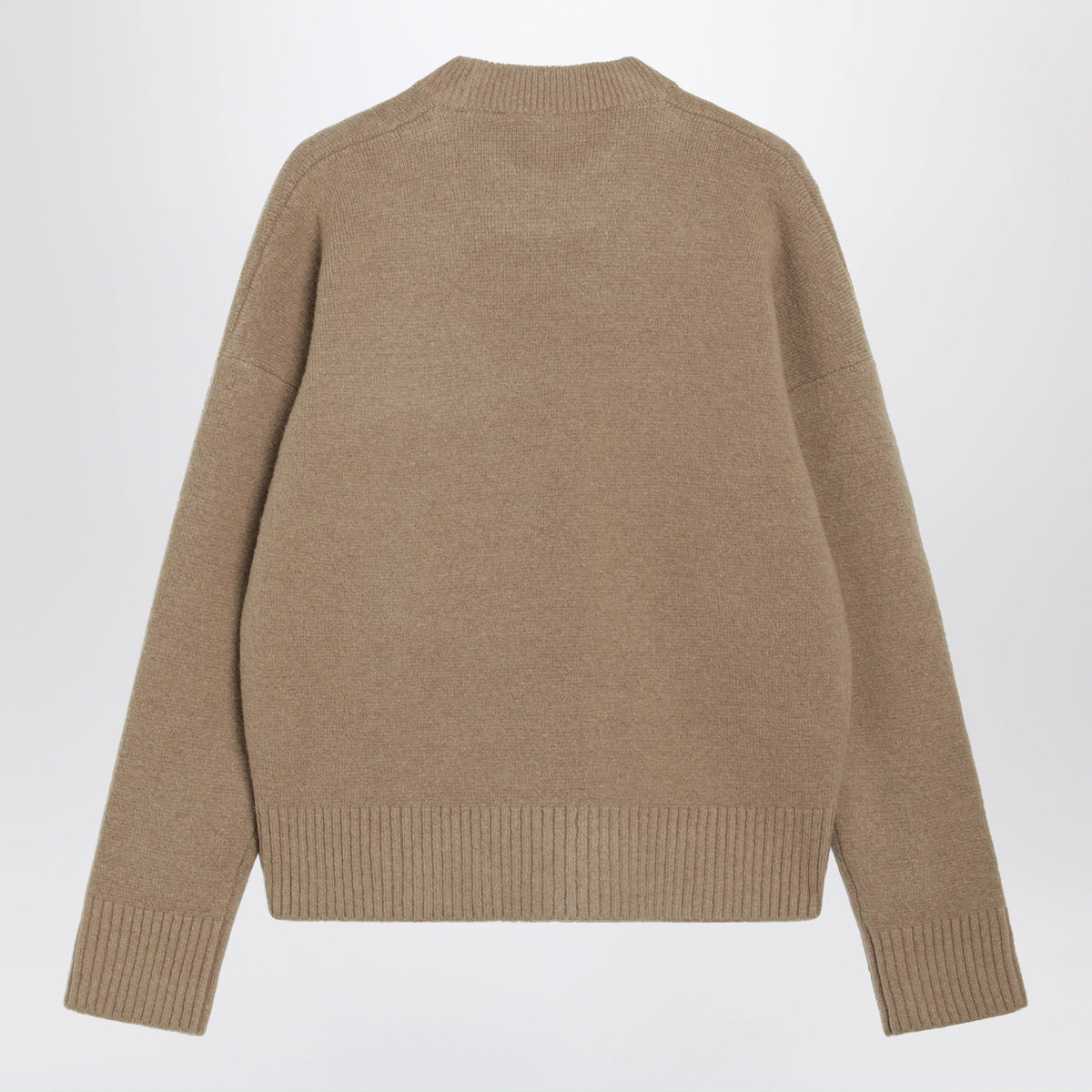 Ami Paris Beige Ami De Coeur Sweater In Wool Blend Women AMI PARIS