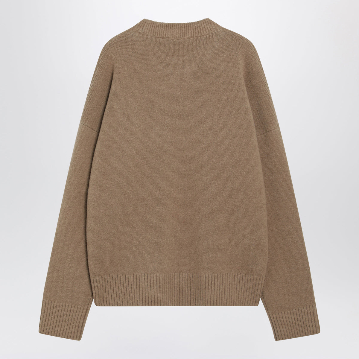 Ami Paris Beige Ami De Coeur Wool Sweater Men AMI PARIS
