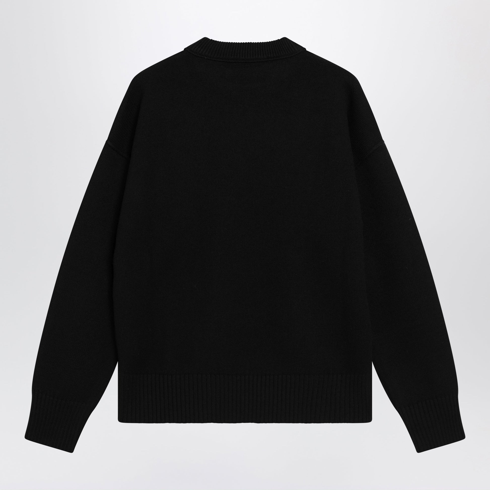 Ami Paris Black Ami De Coeur Virgin Wool Sweater Women AMI PARIS