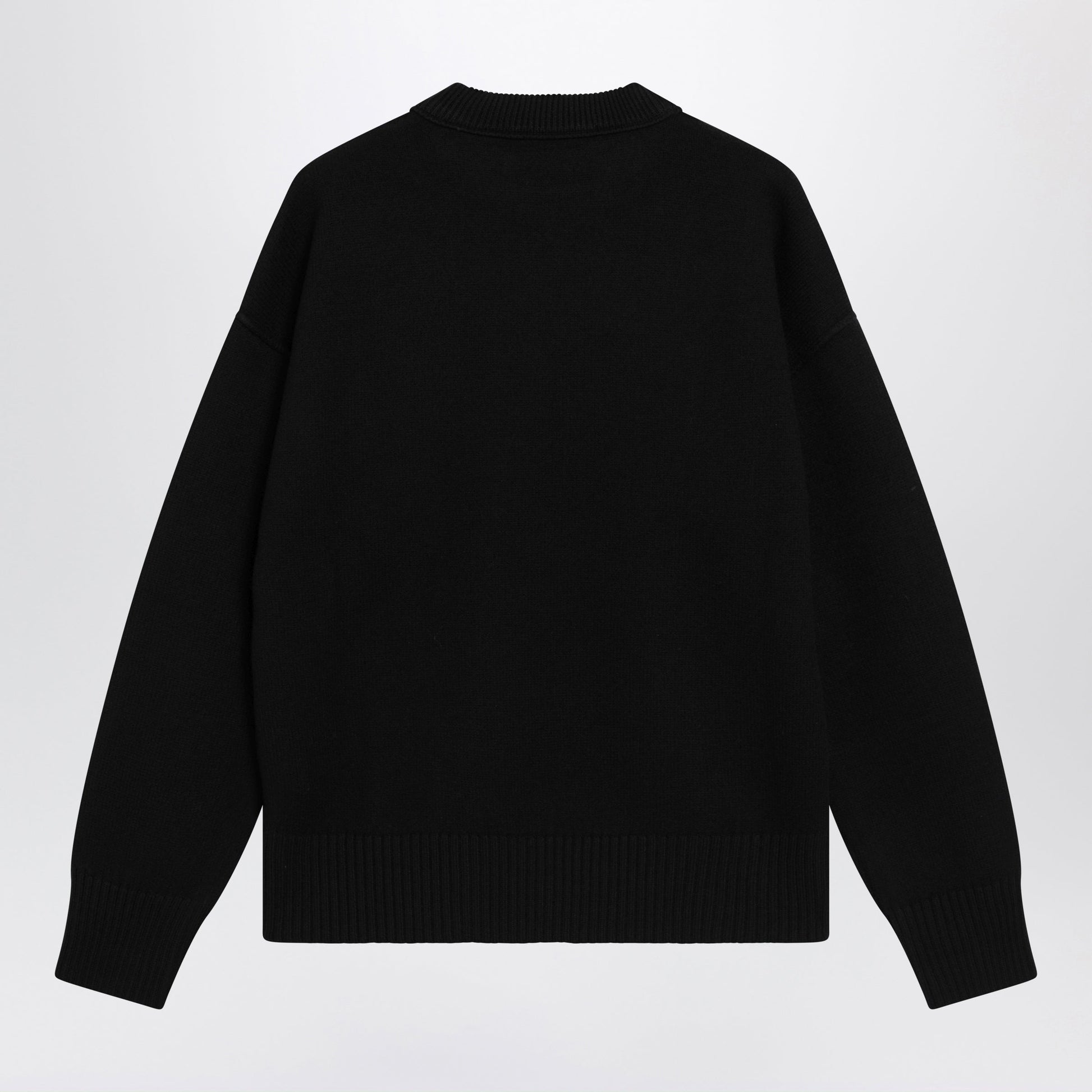 Ami Paris Black Ami De Coeur Virgin Wool Sweater Women AMI PARIS