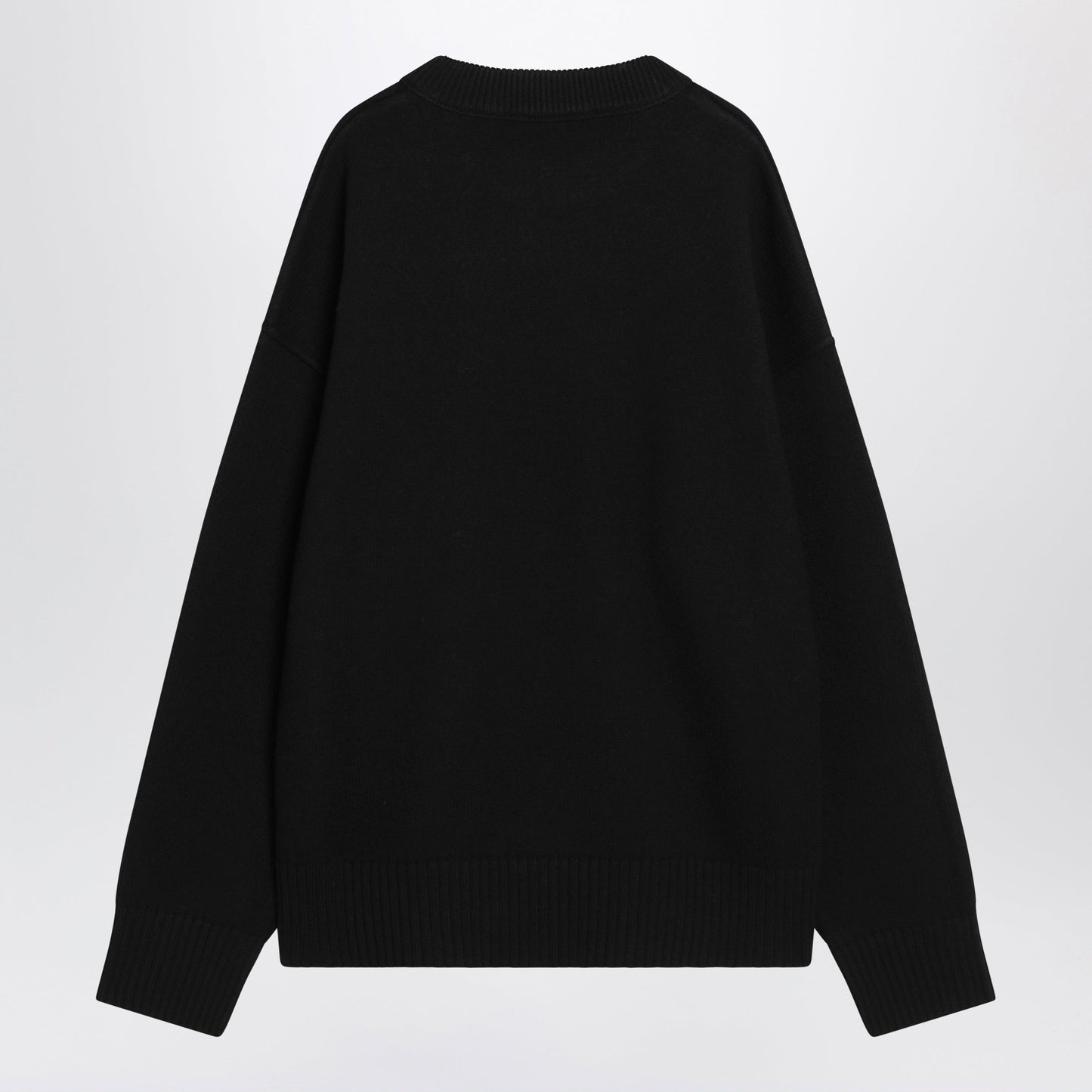 Ami Paris Black Wool Sweater Ami De Coeur Men AMI PARIS