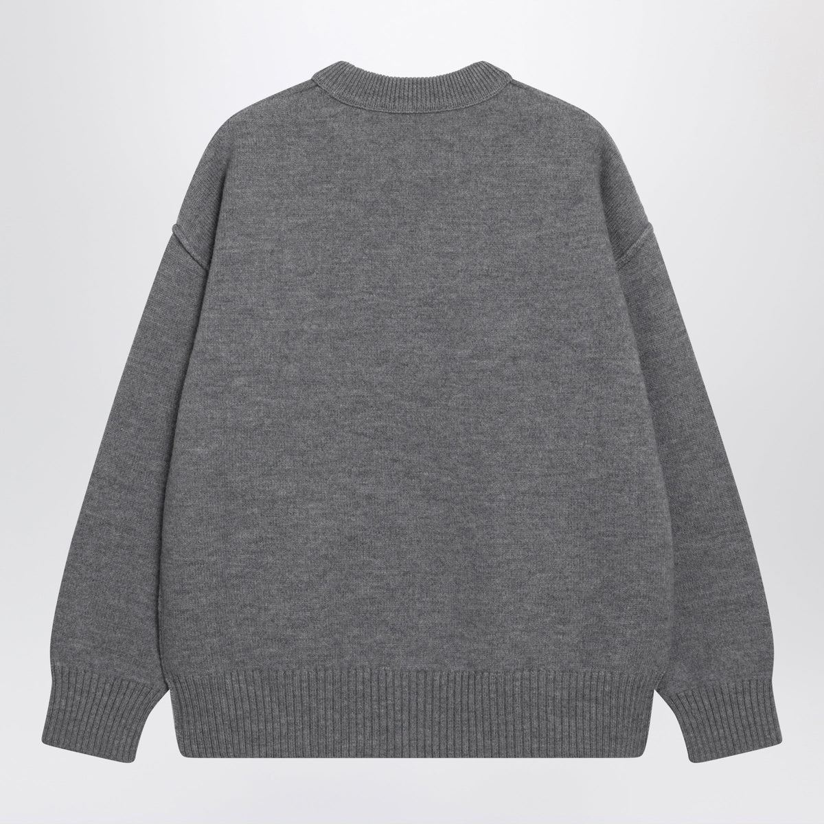 Ami Paris Grey Ami De Coeur Sweater In Wool Men AMI PARIS