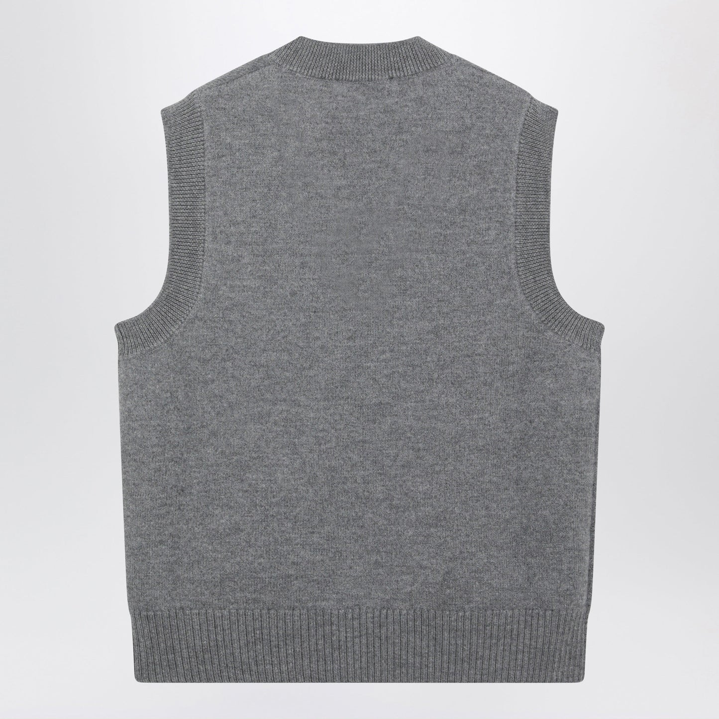 Ami Paris Grey Ami De Coeur Vest In Wool Men AMI PARIS