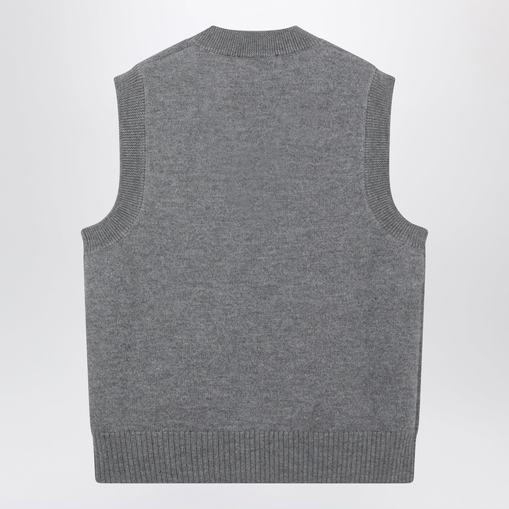Ami Paris Grey Ami De Coeur Vest In Wool Men AMI PARIS