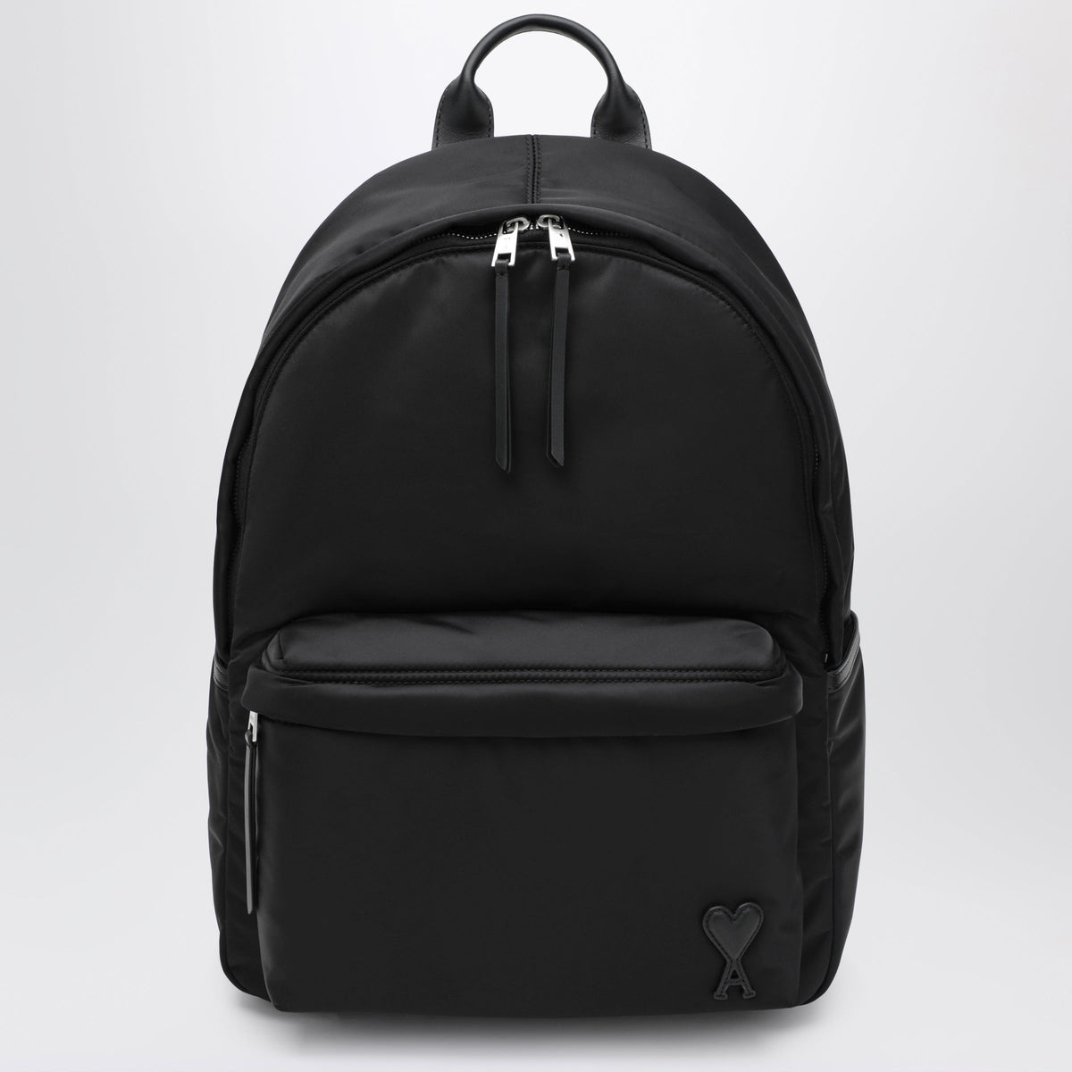 Ami Paris Black Ami De Coeur Backpack In Nylon Men AMI PARIS