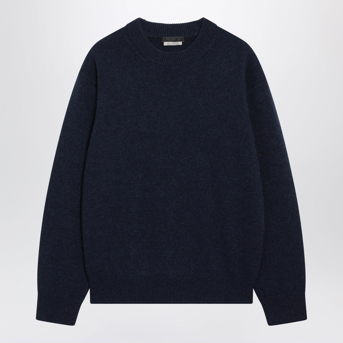 Prada Ink Crew Neck Sweater In Recycled Cashmere Men PRADA