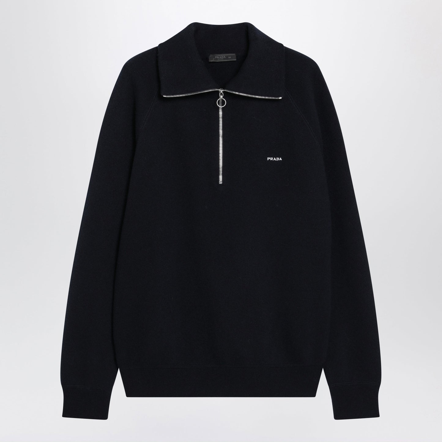 Prada Blue Wool And Cashmere Polo Shirt Men PRADA