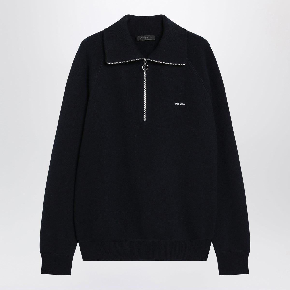 Prada Blue Wool And Cashmere Polo Shirt Men PRADA