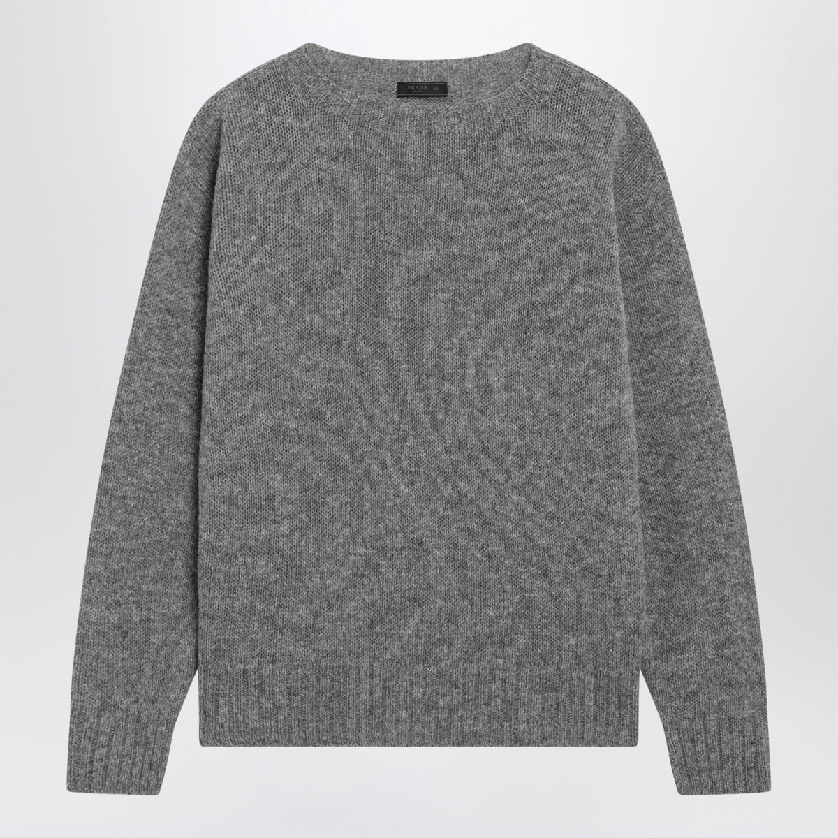 Prada Grey Crew-Neck Sweater In Wool Men PRADA