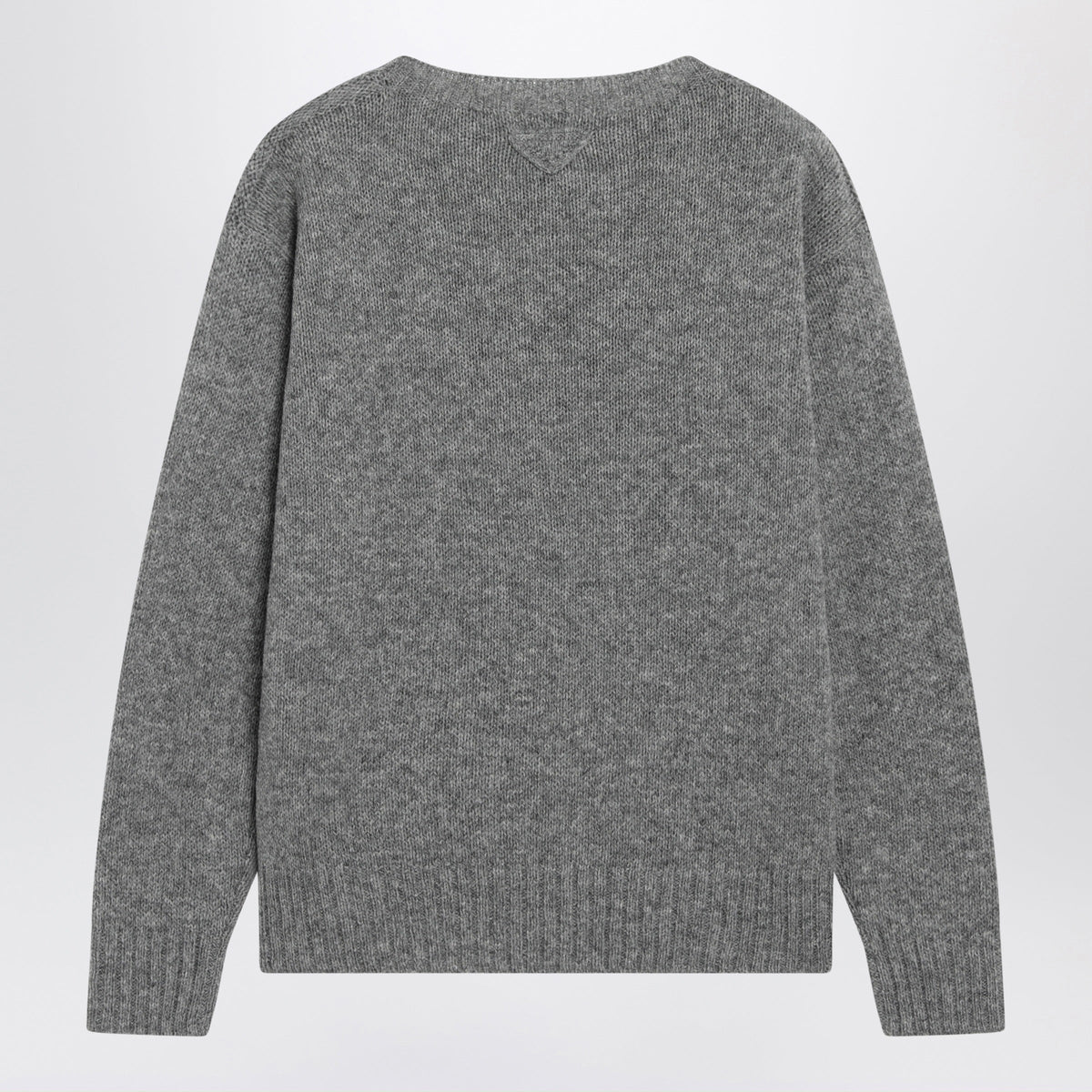 Prada Grey Crew-Neck Sweater In Wool Men PRADA
