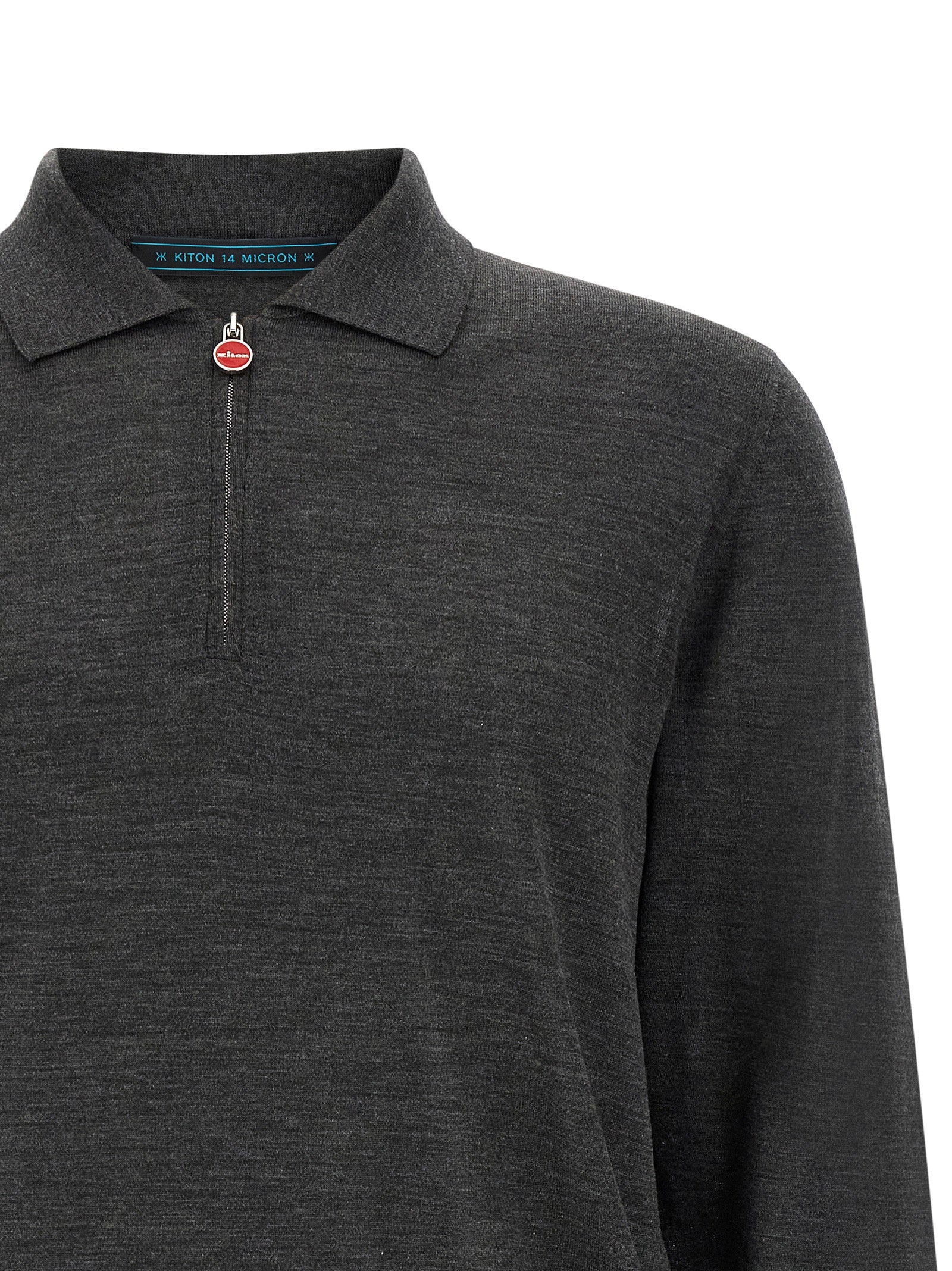 Kiton Men Wool Polo Shirt 14 Microns KITON