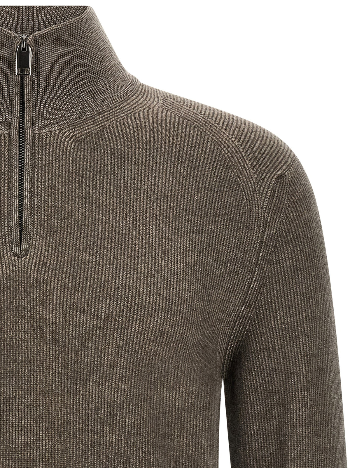 Brioni Men Brown Vanisé Sweater BRIONI