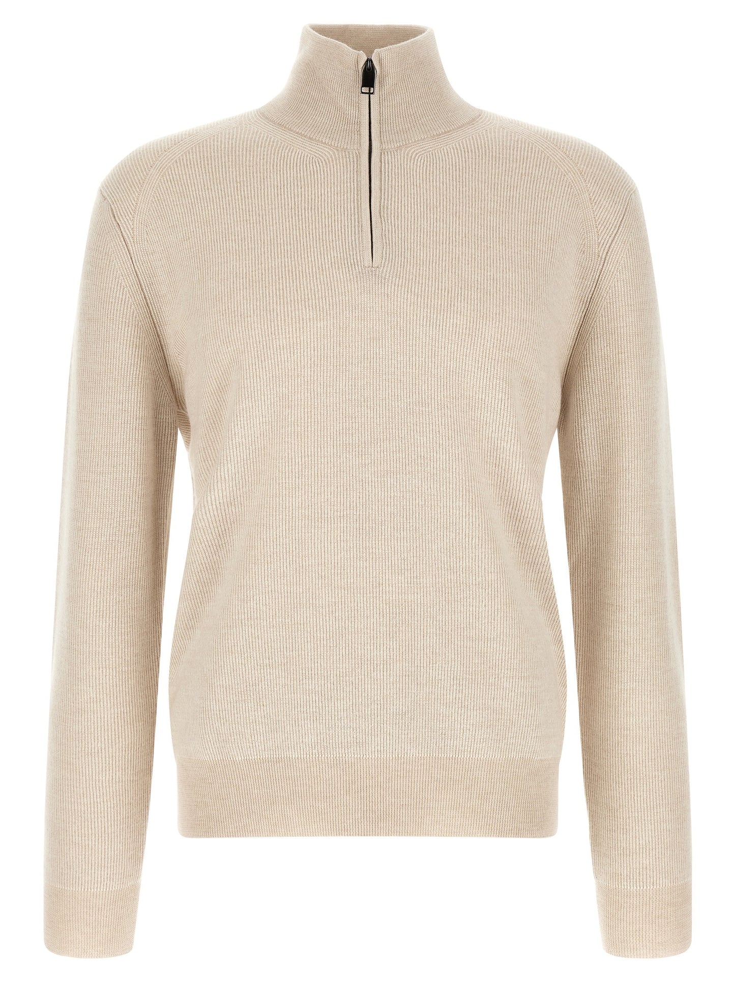 Brioni Men High Neck Sweater With Zip BRIONI