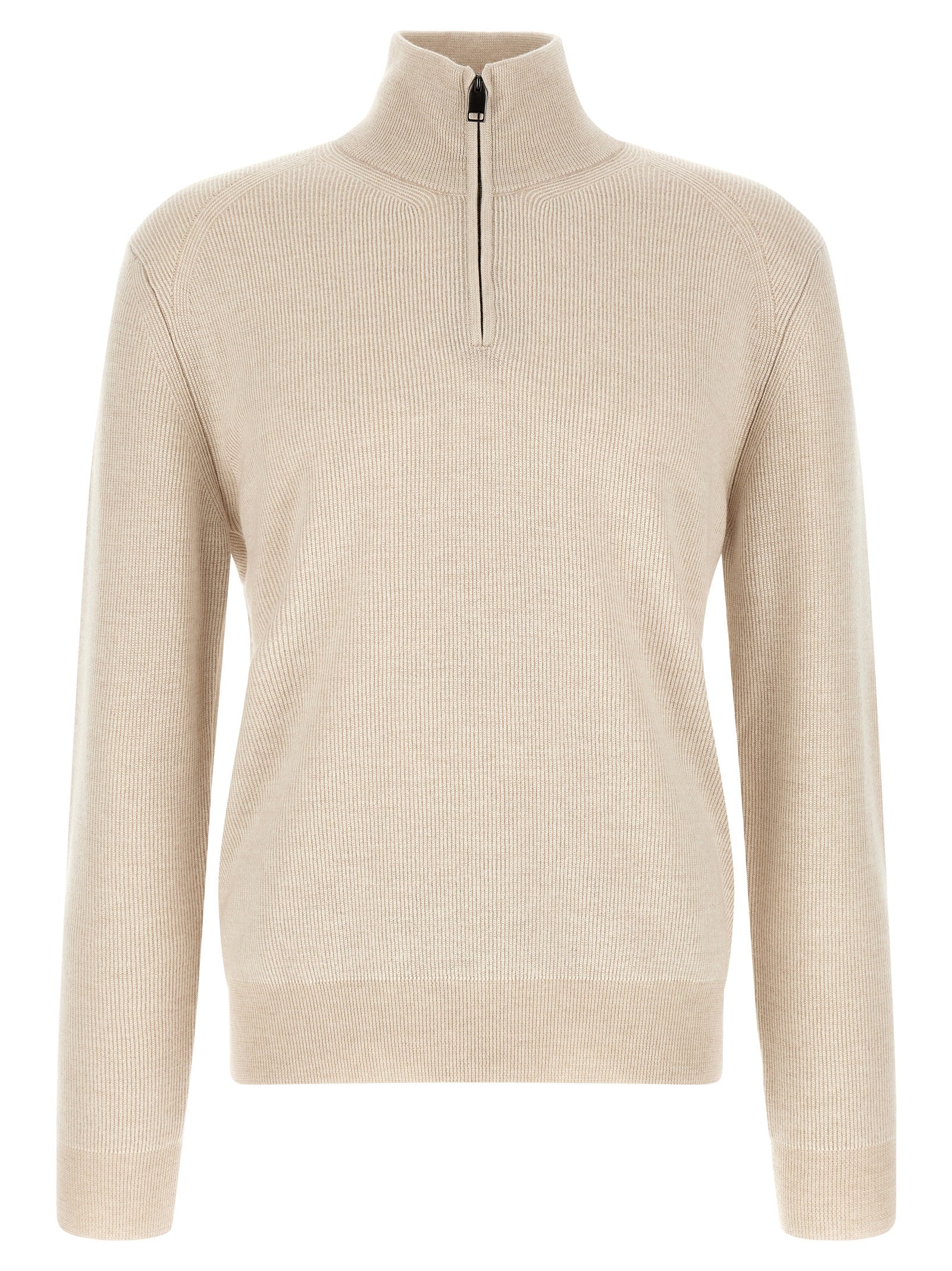 Brioni Men High Neck Sweater With Zip BRIONI