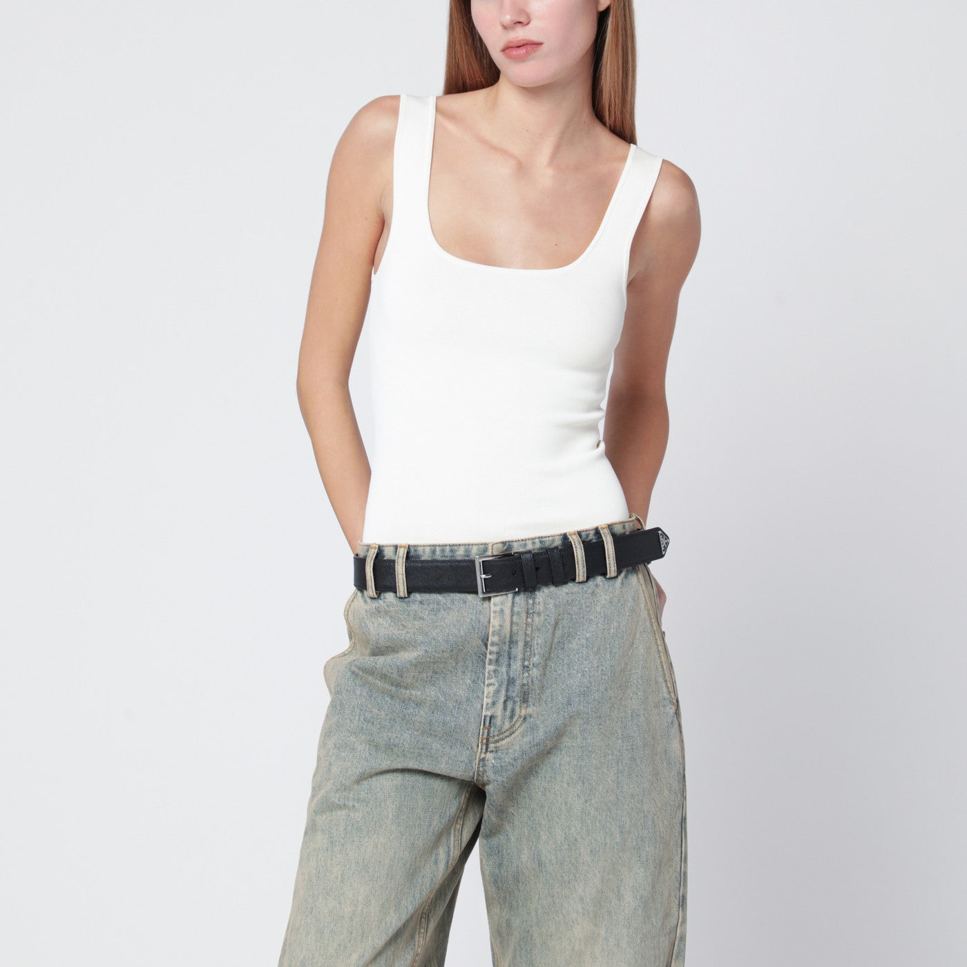Entire Studios White Viscose-Blend Top Women Entire Studios