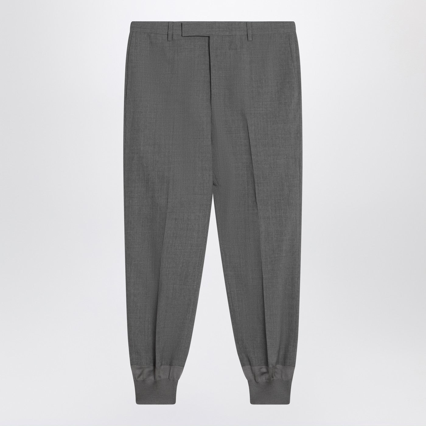 Prada Grey Wool Jogger Trousers Men PRADA