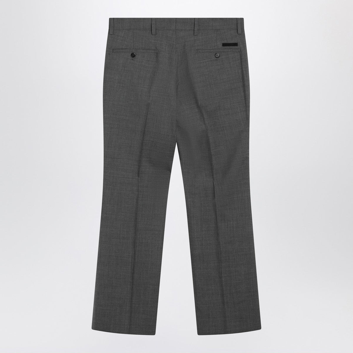 Prada Grey Flared Wool Trousers Men PRADA