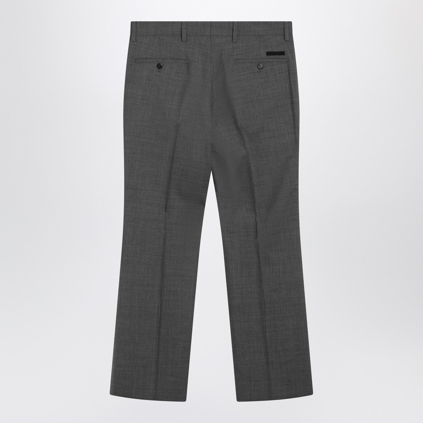 Prada Grey Flared Wool Trousers Men PRADA