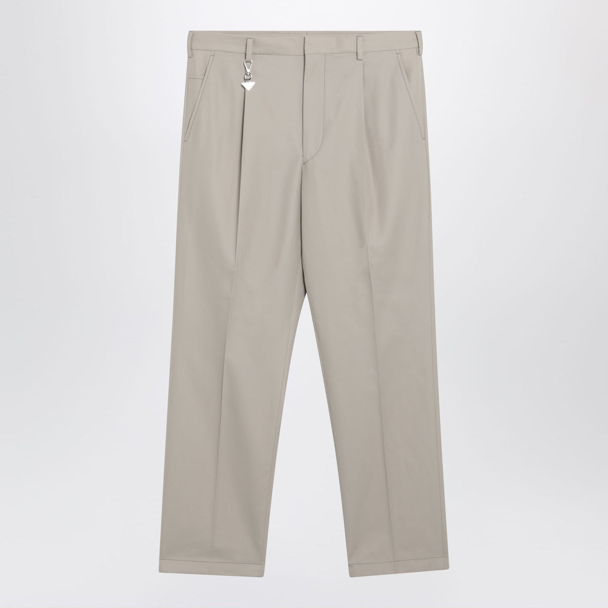 Prada Sand-Colored Cotton Trousers Men PRADA