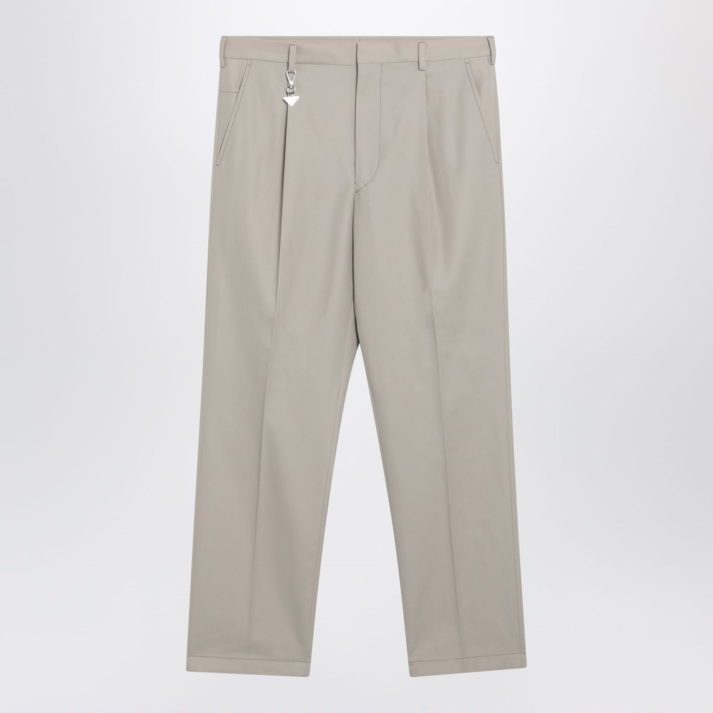 Prada Sand-Colored Cotton Trousers Men PRADA