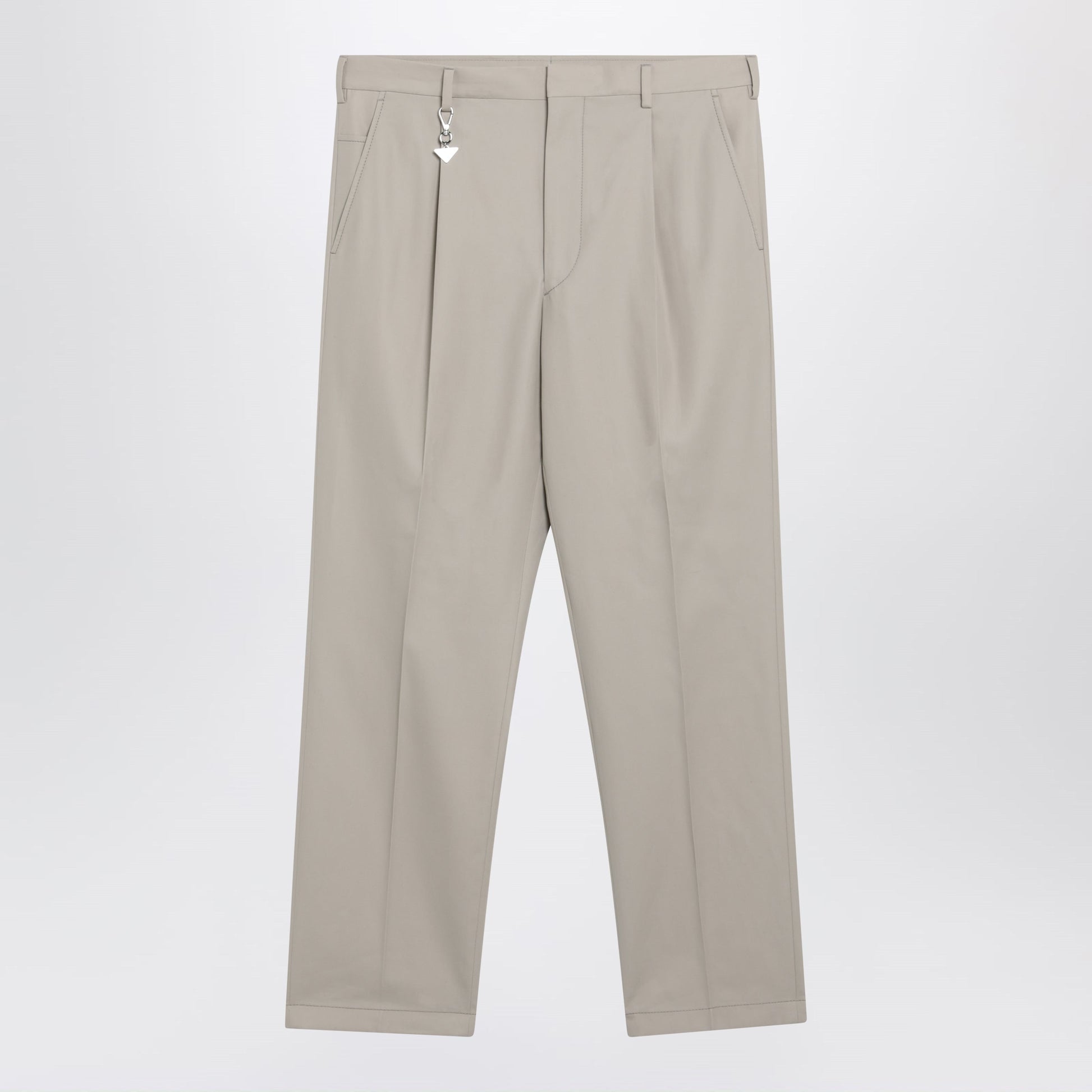 Prada Sand-Colored Cotton Trousers Men PRADA
