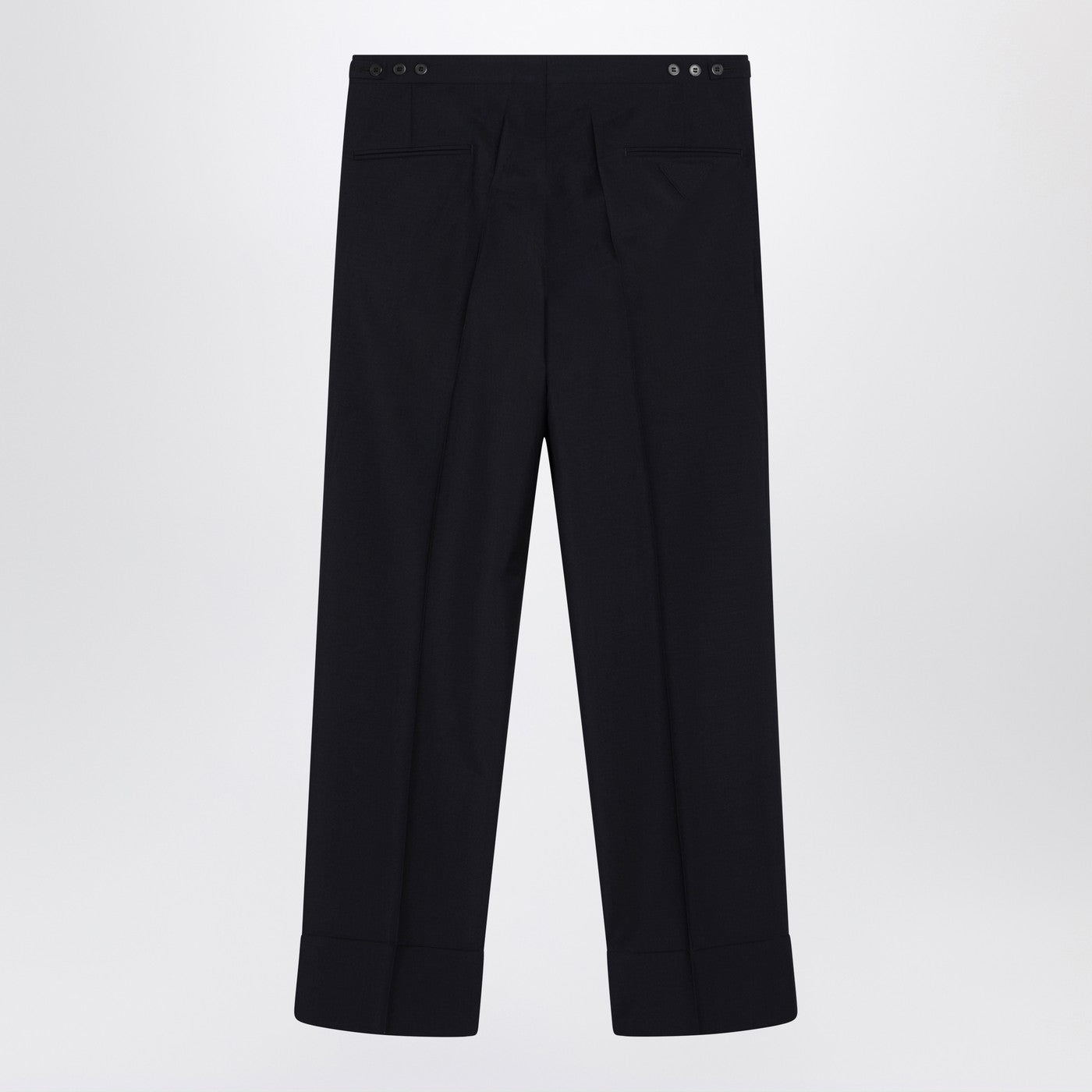 Prada Blue Wool And Mohair Trousers Men PRADA