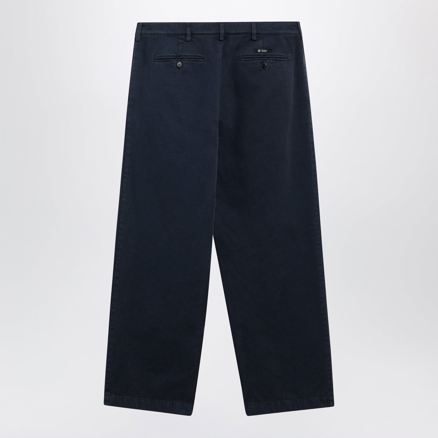 Prada Blue Cotton Trousers Men PRADA