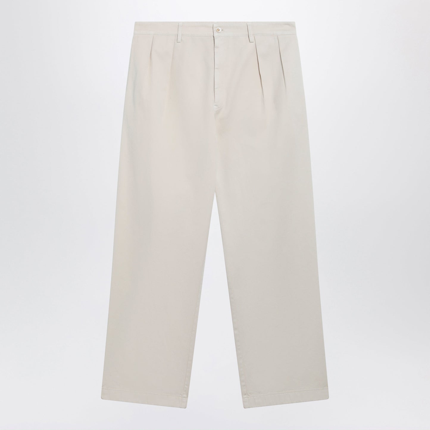 Prada Sand-Colored Cotton Trousers Men PRADA