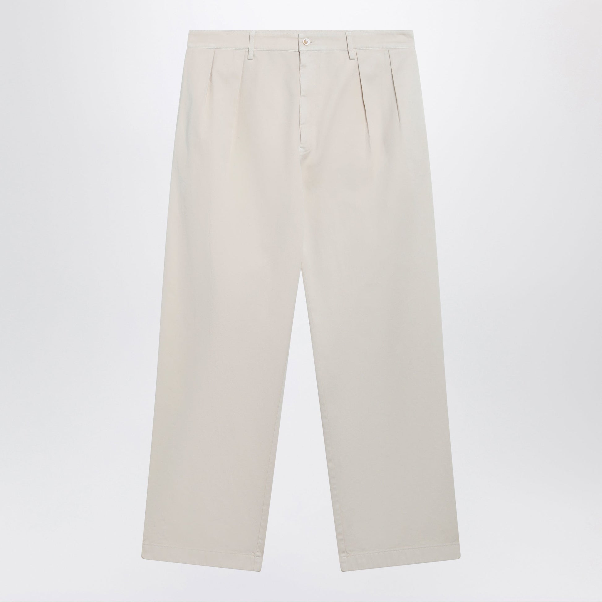 Prada Sand-Colored Cotton Trousers Men PRADA